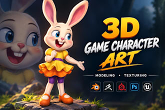 design game assets, character modeling and texturing