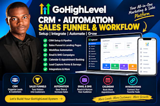 gohighlevel automation, CRM, sales funnel and workflow