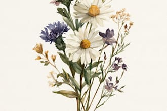 flower line art illustration