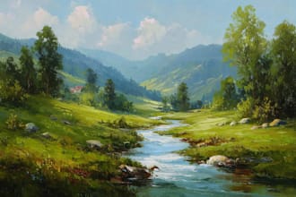 hand paint a custom oil painting on canvas