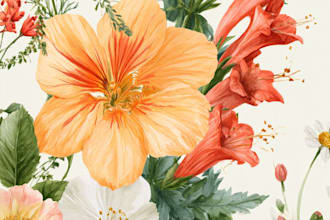 draw botanical and flower