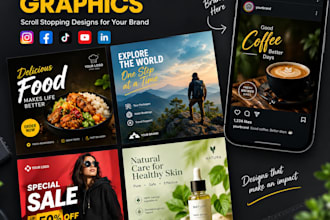 create social media post and banner design for business promotion