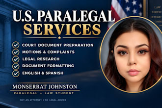 prepare and format US legal documents