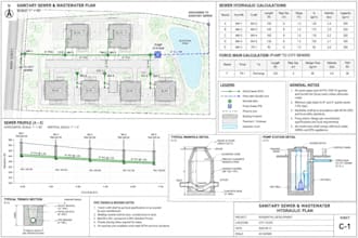 design roads, water supply, sewer hydraulic wastewater and drainage plan