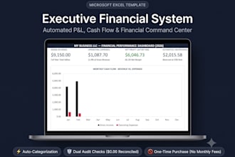 build an automated excel financial system and cash flow model