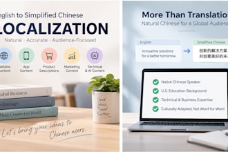 localize english content into natural simplified chinese