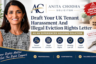 draft your UK tenant harassment and illegal eviction rights letter