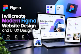 create figma website design, saas website landing pag and UI UX design in figma