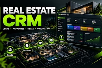 build a complete real estate CRM to manage leads, deals, properties and client