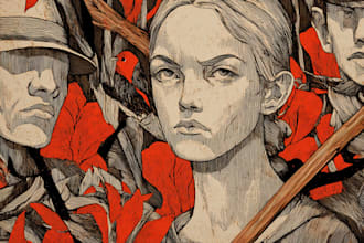 create a linocut illustration