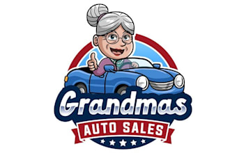 design mascot auto sales business logo