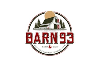 design modern rustic farmhouse handmade candles wood products logo