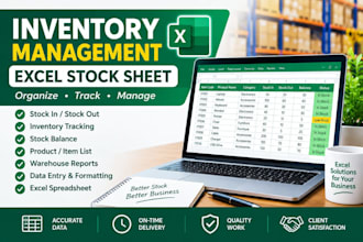 create and manage an inventory and stock excel spreadsheet