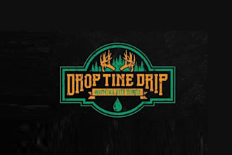design deer hunters urine scent business logo