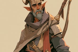 make a character art and d and d character for you