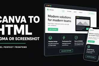 convert canva figma or screenshot to responsive html css javascript