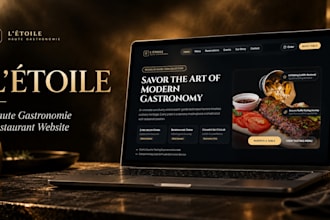 design a luxury fine dining restaurant website in react