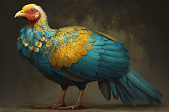 draw animals in sketchy lineart with watercolor