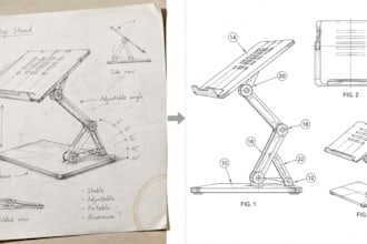 do patent drawings, technical drawings and uspto utility patent illustration