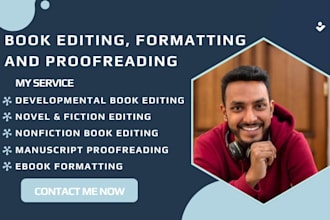 developmental book editor novel editing fiction, non fiction book proofreading