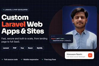 develop a custom laravel php website or web application
