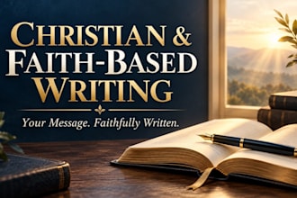 ghostwrite your christian book, devotional, or sermon