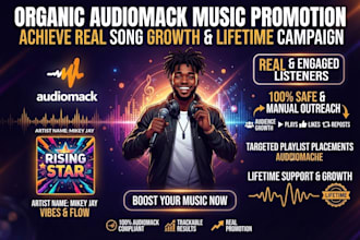 do organic audiomack music promotion and song growth with lifetime campaign