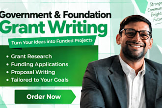 research and write government foundation corporate grant applications