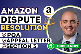 write amazon suspension appeal letter, legal counsel, poa for section 3, letter