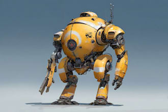 draw your mecha robot fanart or original in digital artwork