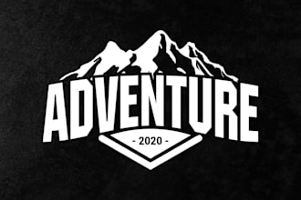 design a premium vector mountain logo for your outdoor brand