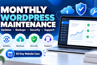 do wordpress website maintenance and monthly support