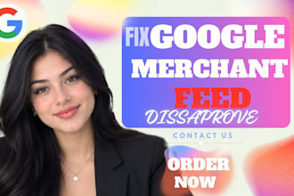 fix or optimize google shopping feed,misrepresentation feed, product feed errors