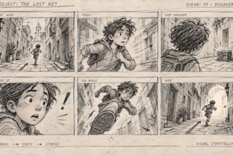 create a 2d animation storyboard from your script