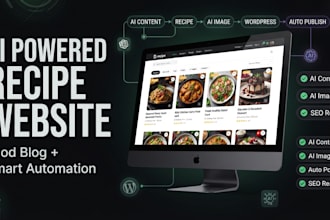 build an ai recipe website food blog and automated wordpress website