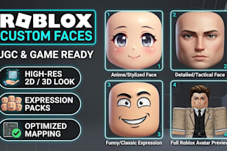 custom faces for roblox ugc and games