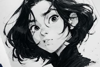 draw commission into anime or manga style art