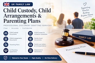draft UK child custody, child arrangements and parenting plans