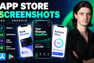 design aso app screenshots for ios and android apps
