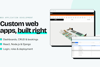 develop a custom web app, dashboard or booking system