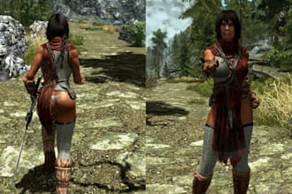 create edit port skyrim mod se le ae weapon armor and cbbe outfits and quest