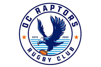 design unique raptors rugby logo