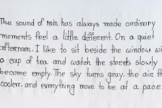 write your text in neat and beautiful handwritten