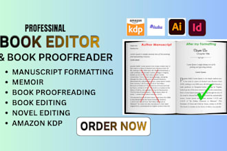 professionally proofread edit and format your memoir novel