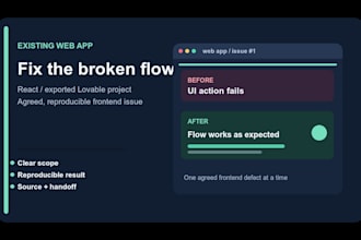 fix a reproducible bug in your lovable or react web app