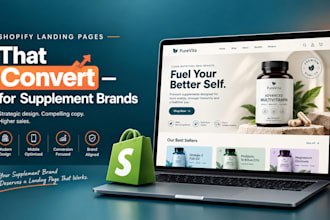 design a high converting shopify landing page for your supplement brand