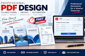 design professional pdfs, interactive fillable forms, ebooks, and PDF automation