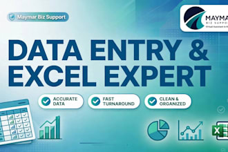 be your data entry and excel expert for admin support