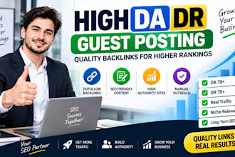 build high authority da DR backlinks for your website