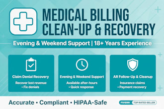 do medical billing clean up, transcription and data entry for doctors